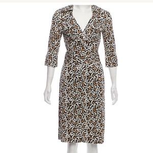 Diane Von Furstenberg Denise sz. 2 wrap dress silk